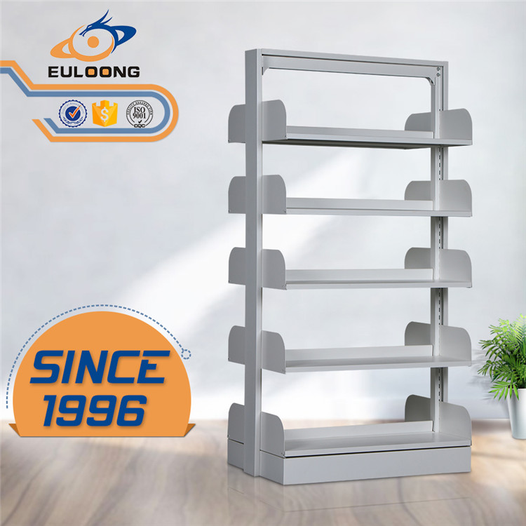 Double Side Book Rack Library Furniture Book Shelving Knock Down